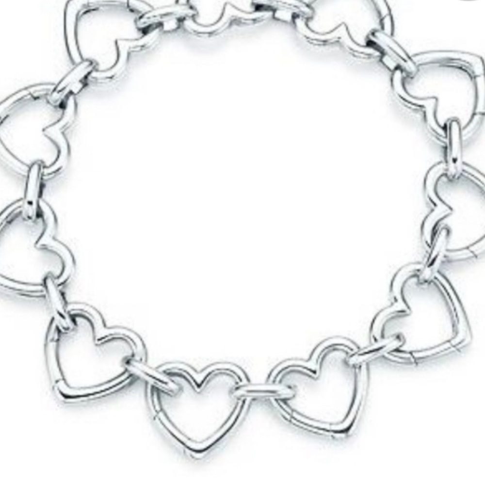 Tiffany & Co. Rare clasping hearts charm bracelet - Picture 2 of 3